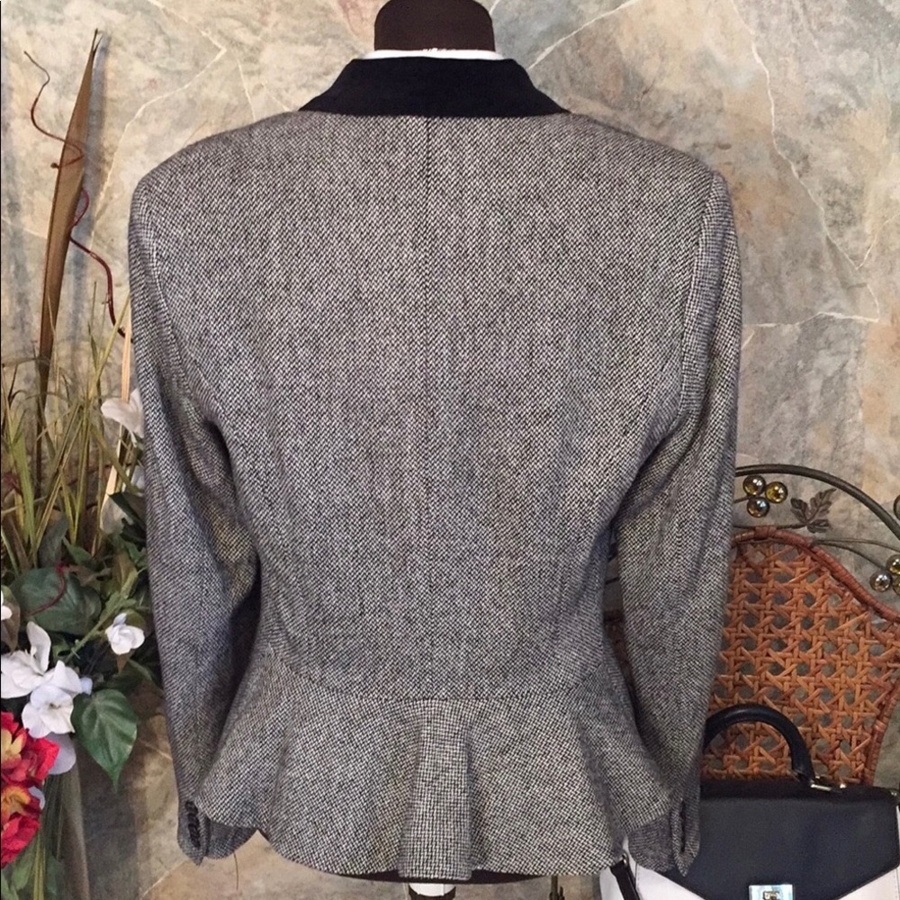 Ralph Lauren Chaps Peplum Suit Jacket Executive Coat Equestrian Chic Blazer